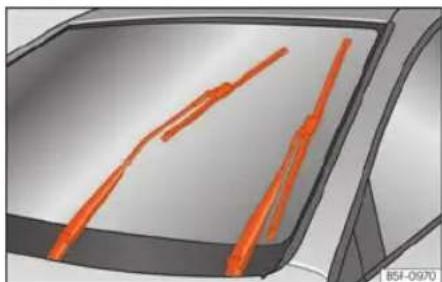 SEAT Leon ST (2019) - Położenie serwisowe wycieraczek przedniej szyby - 1