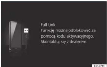 Full Link Funkcję można odblokować za pomocą kodu aktywacyjnego. Skontaktuj się z dealerem.