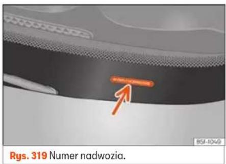 Rys. 319 Numer nadwozia.