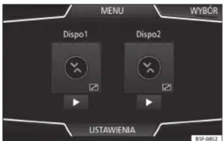 MENU WYBÓR Dispo1 Dispo2 USTAWIENIA BSF-0852