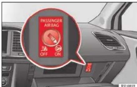 PASSINGER AIR BAG OFF ON BSY-0819