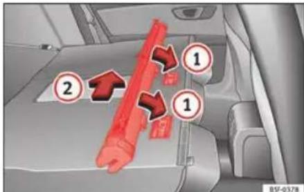 SEAT Leon ST (2018) - Zastosowanie siatki dziełącej przy złożonym oparciu tylnym - 1