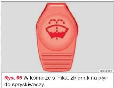 Rys. 65 W komorze silnika: zbiornik na płyn do spryskiwaczy.