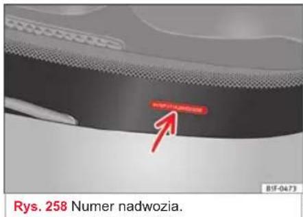 Rys. 258 Numer nadwozia.