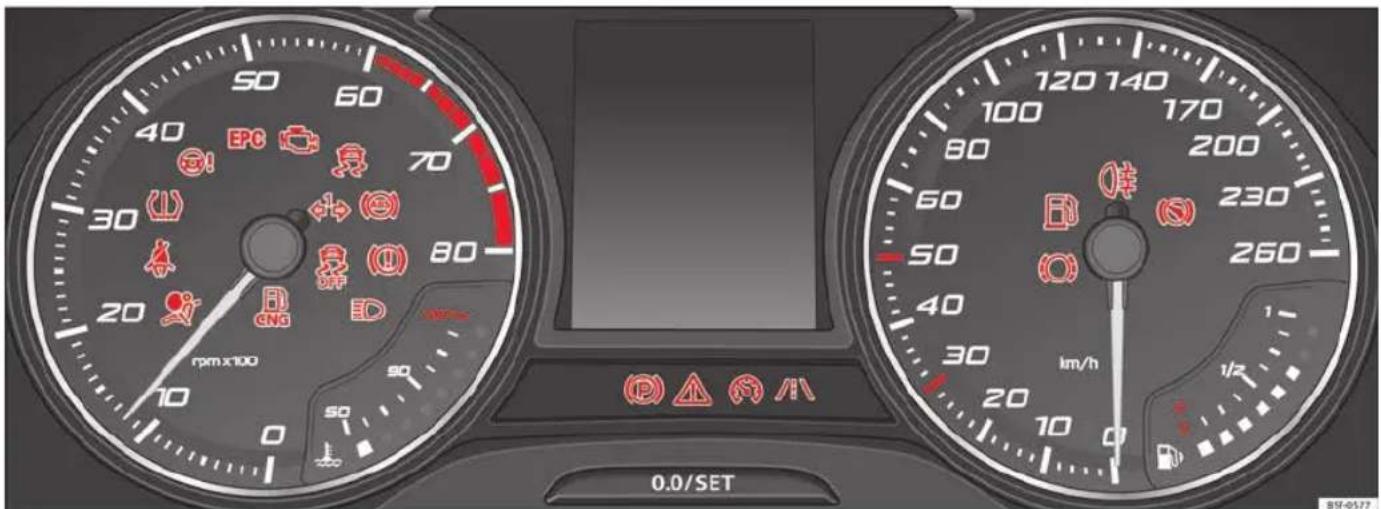 50 60 40 EPC 70 30 OFF 20 CNG 80 rpm x100 90 50 0 10 120 140 100 170 80 200 60 230 50 260 40 30 lm/h 0.0/SET SF-0177