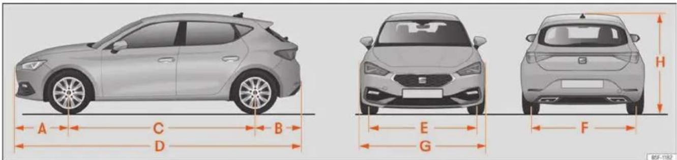 SEAT Leon ST (2023) - Wymiary. - 1