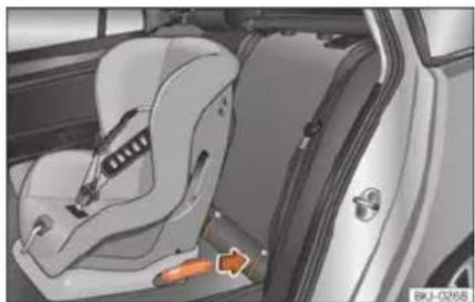 SEAT Leon ST (2023) - Mocowanie fotelika dziecięcego za pomocą systemu ISOFIX lub i-Size - 3