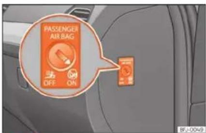 PASSENGER AIR BAG OFF ON BFJ-0049