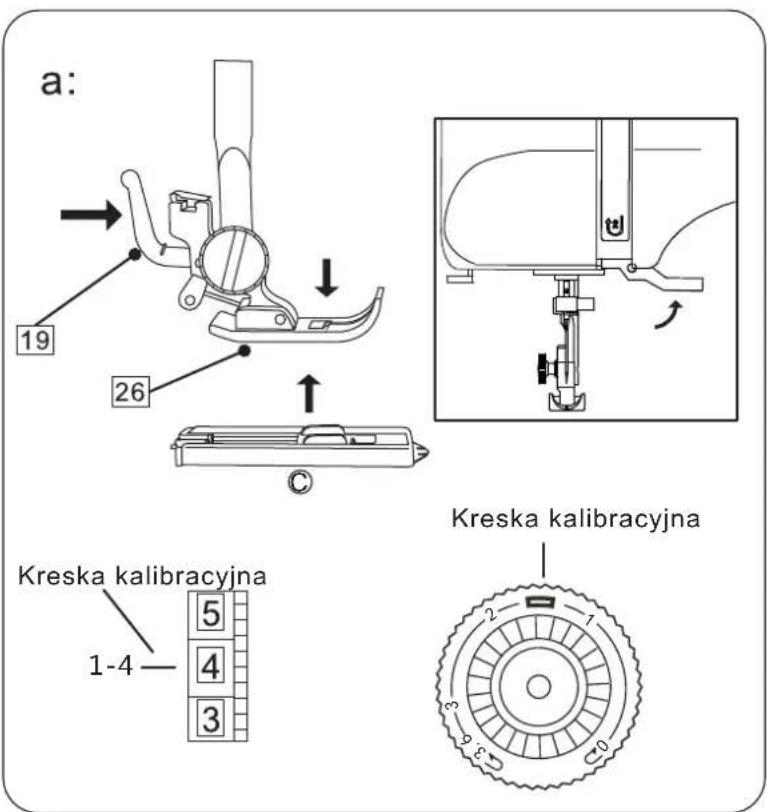 a: 19 26 Kreska kalibracyjna 5 4 3 Kreska kalibracyjna 1-4 Kreska kalibracyjna