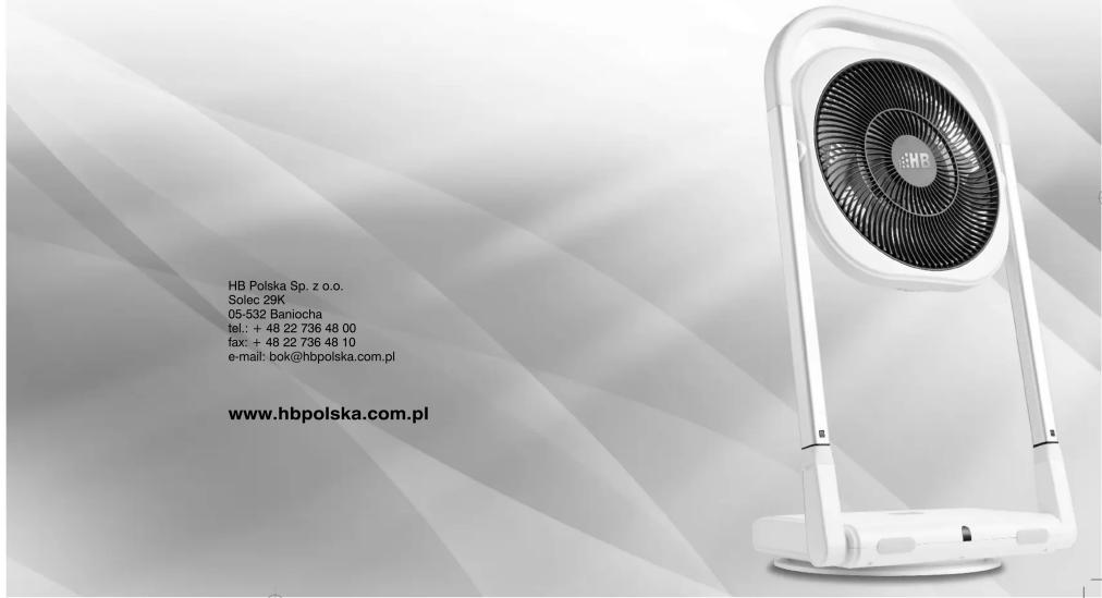 HB Polska Sp. z o.o. Solec 29K 05-532 Baniocha tel: + 48 22 736 48 00 fax: + 48 22 736 48 10 e-mail: bok@hbpolska.com.pl www.hbpolska.com.pl