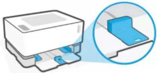 HP Neverstop Laser 1000w - Ustawienie prowadnicy długości papieru - 2