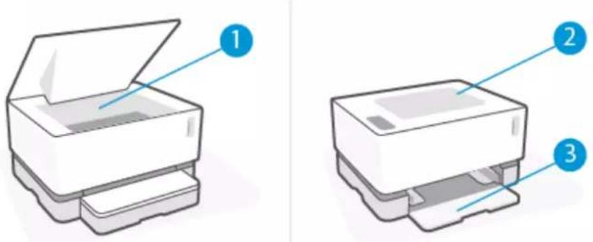 HP Neverstop Laser 1000w - Miejsca zacięć papieru - 1