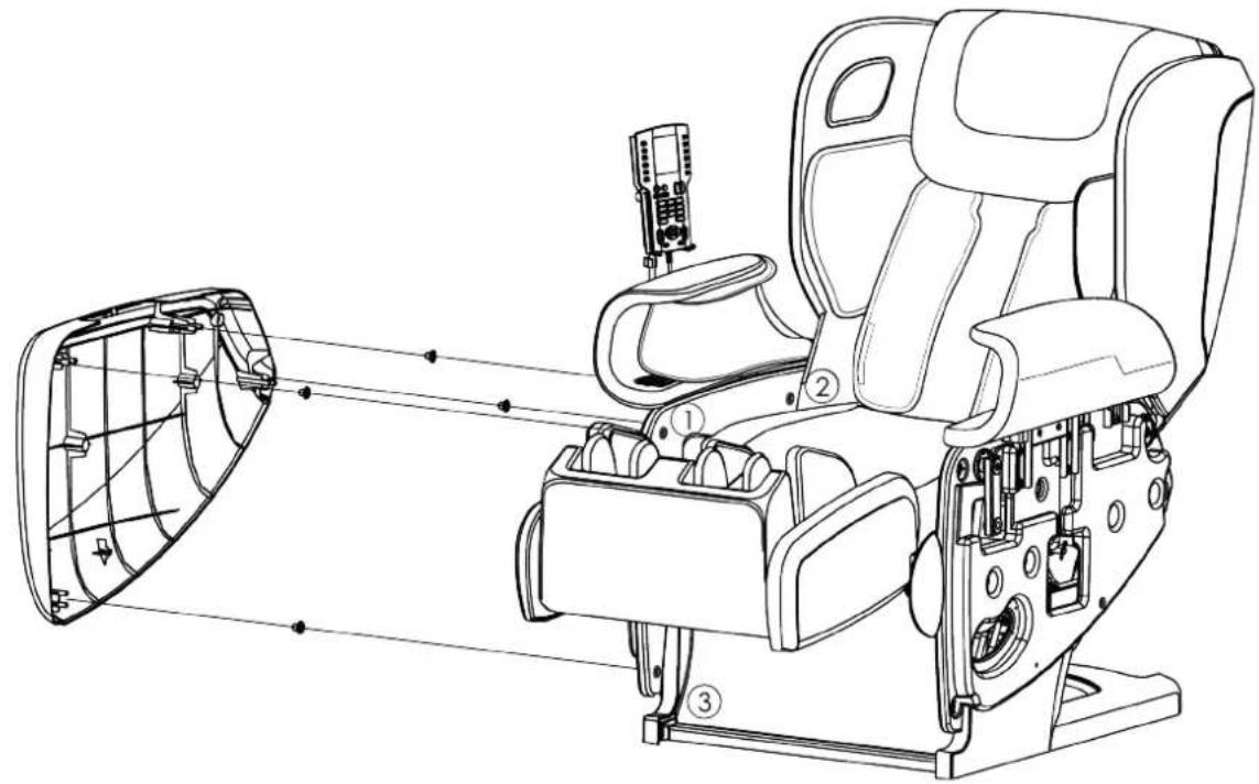 Synca Kagra MC-J6900 - Montaż ostony podłokietnika (po obu stronach) - 1