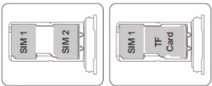SIM 1 SIM 2 SIM 1 TF Card