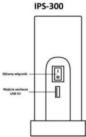 IPS-300 Główny wrącznik Wypicie zesilacza USB 5V