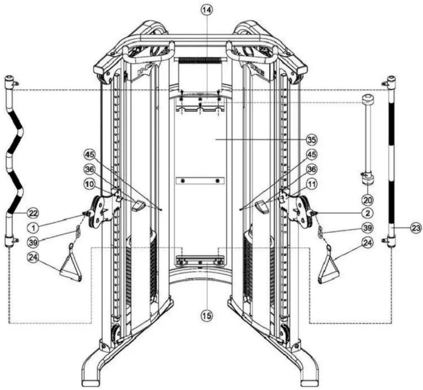 Rysunek całościowy EXPLODED DIAGRAM