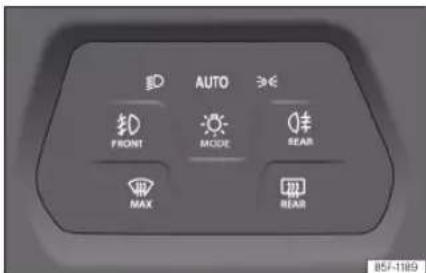 AUTO FRONT MODE REAR MAX REAR 85F-1189