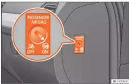 PASSENGER AIR BAG OFF ON BJ-0049