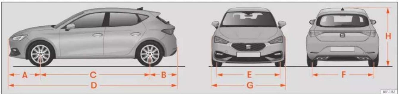 SEAT Leon ST (2024) - Wymiary. - 1