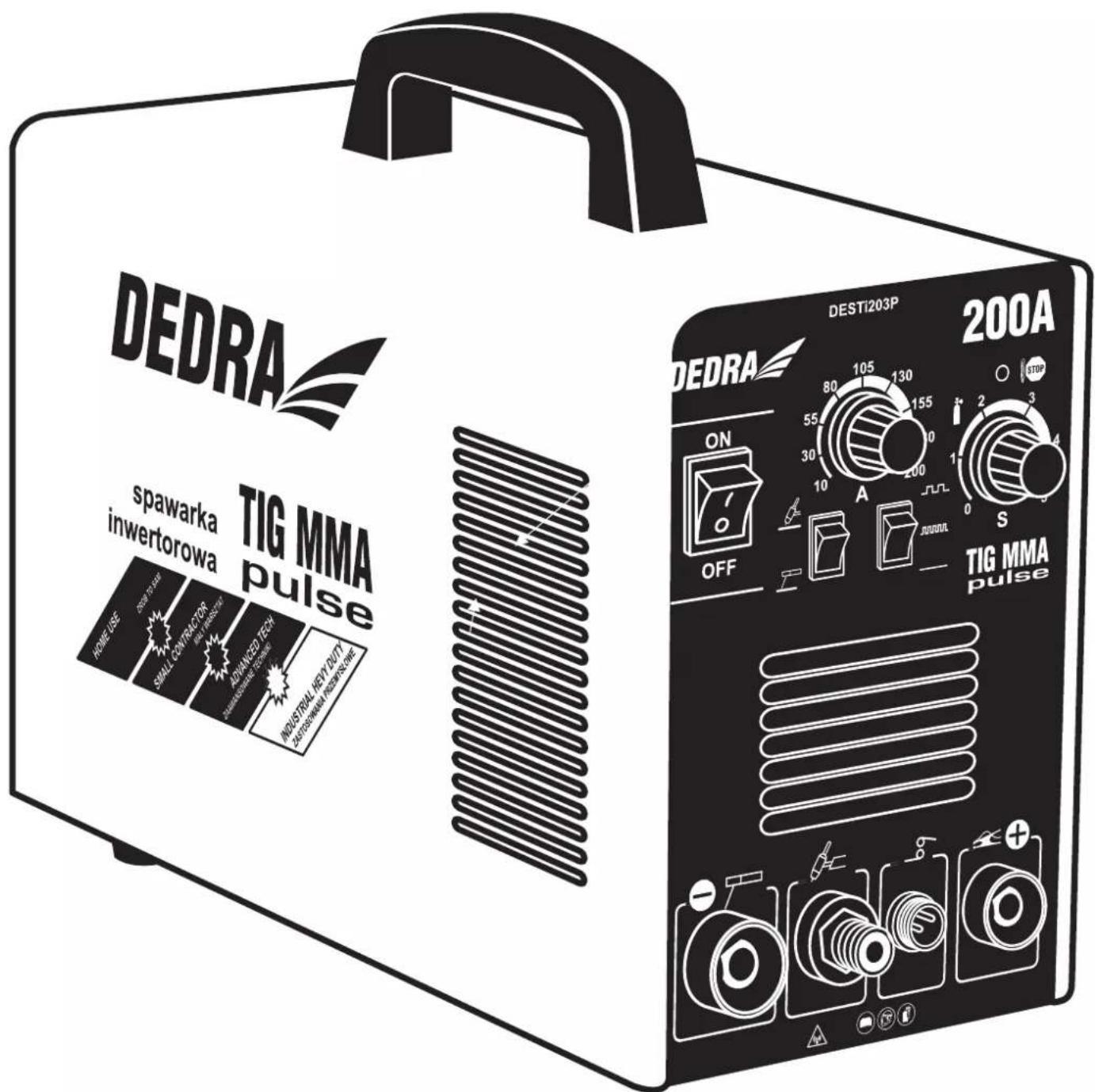 DEDRA DESTi203P - PL Spawarka inwertorowa do spawania łukowego - 1