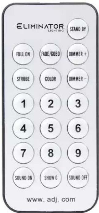 Eliminator Lighting Mega Go Par 64E - UC IR REMOTE CONTROL - 1