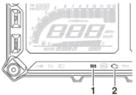 YAMAHA TRACER 9 (2015) - Kontrolka systemu kontroli trakcji / lampka ostrzegawcza "TCS" - 1