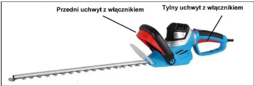 Przedni uchwyt z włącznikiem Tylny uchwyt z włącznikiem