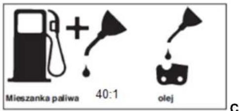 Mieszanka paliwa 40:1 olej C