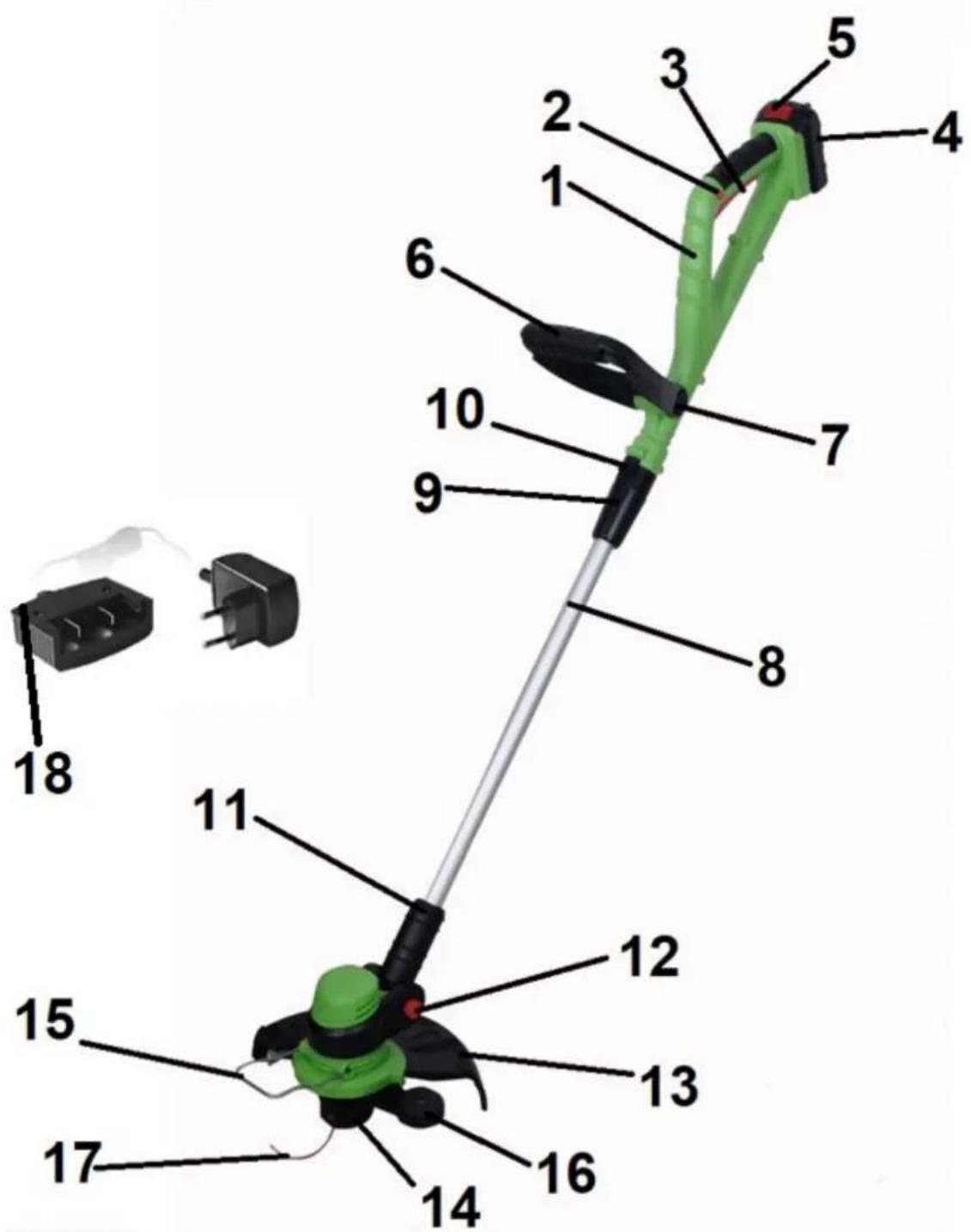 4Garden APK2521S - 3.2 Elementy przycinarki (budowa urządzenia) - 1