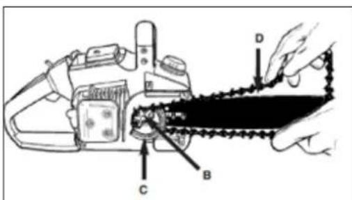 Handy HP5245 - Montaż prowadnicy i łańcucha - 8
