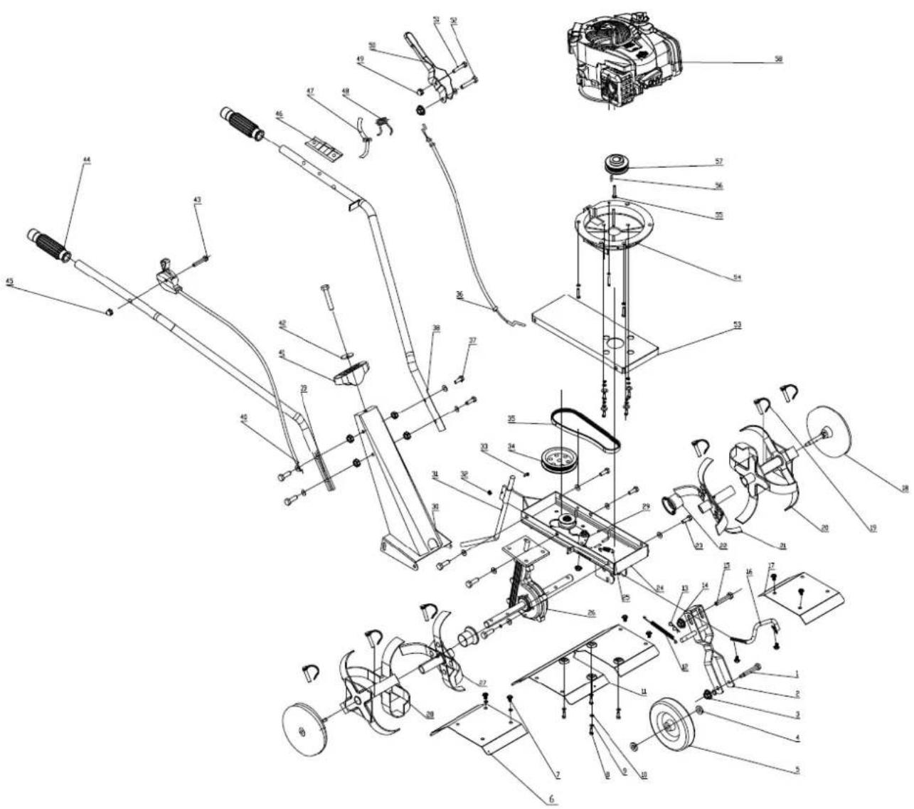 Handy SG60BS500 - Rysunek złożeniowy - 1