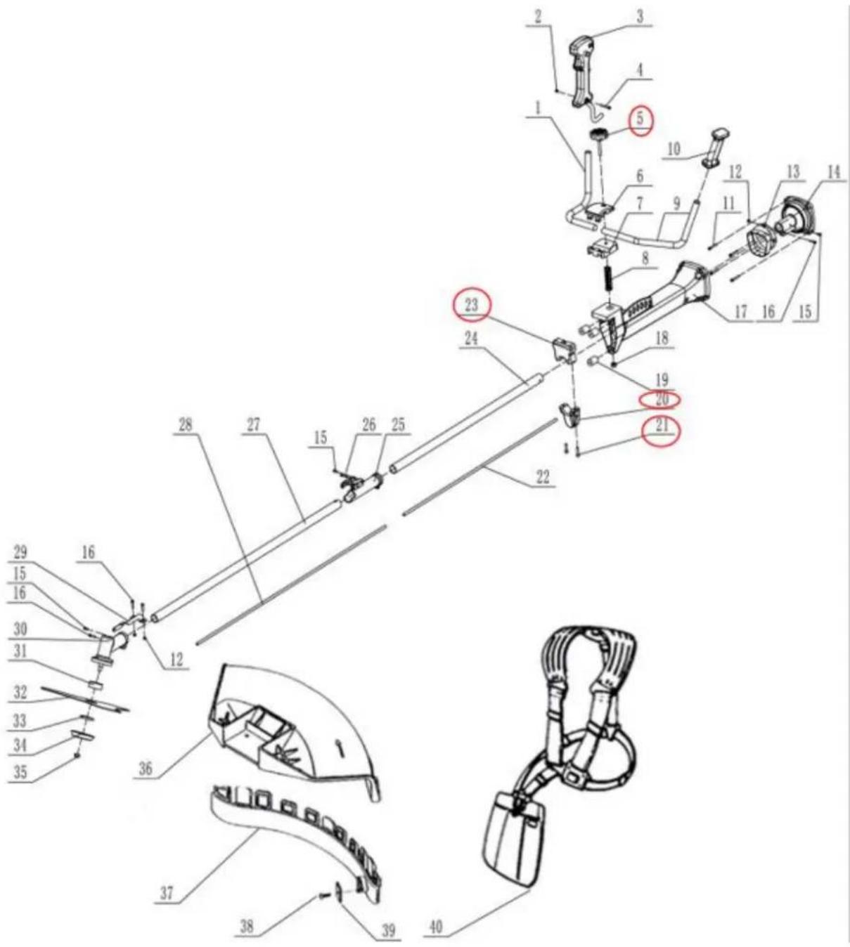 Handy TMK52AV - Rysunek złożeniowy nr 1 - 1