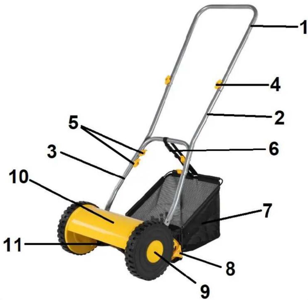 Handy TKR300 - Elementy kosiarki (budowa kosiarki) - 1