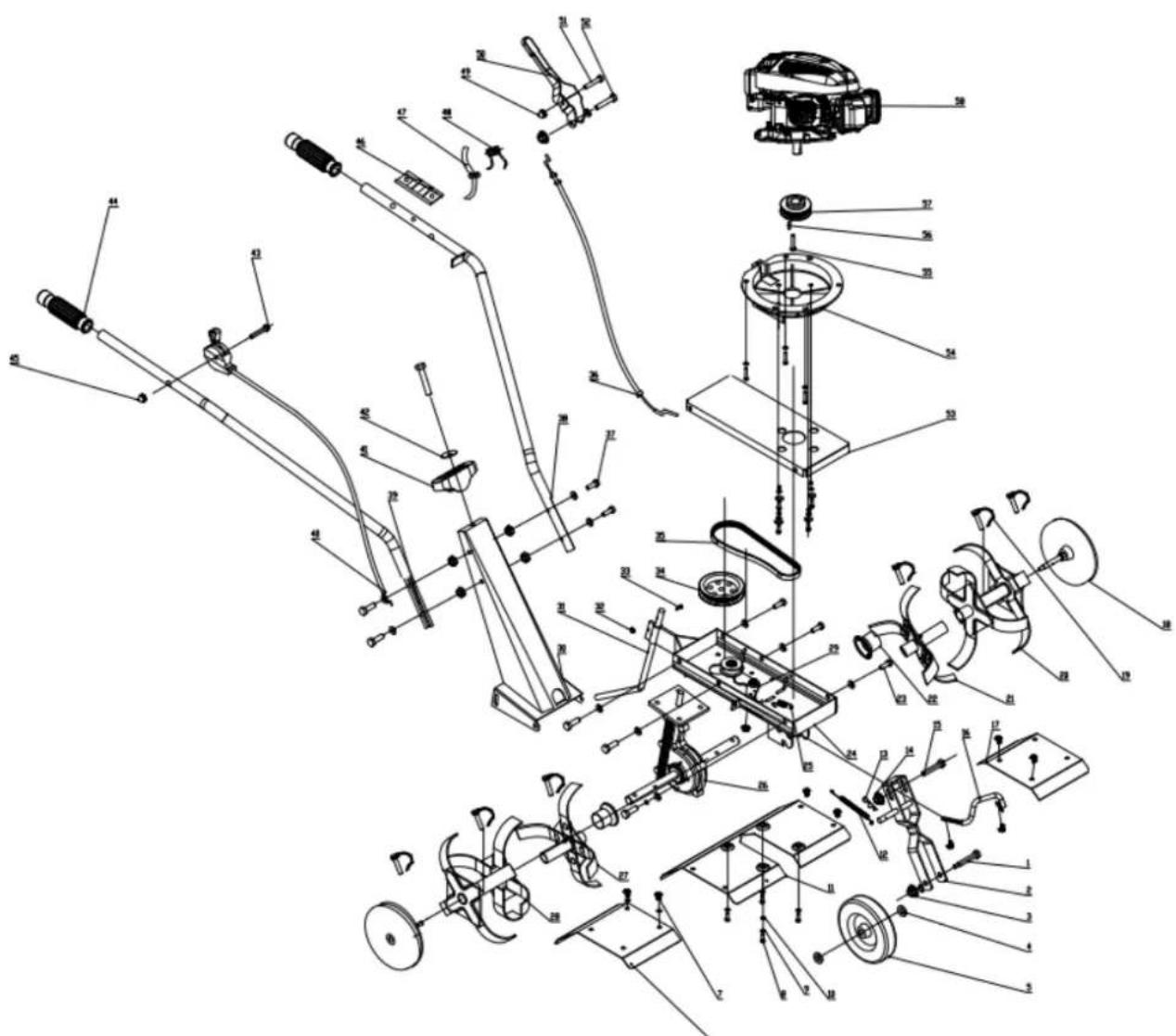 Handy SG60-166L - Rysunek złożeniowy - 1