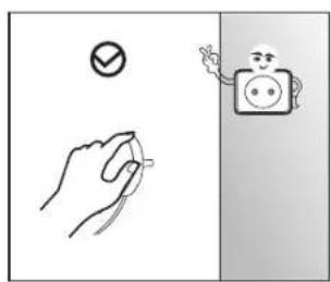 Diagram showing hand gesture with checkmark and finger, alongside a smiley face icon on the right panel