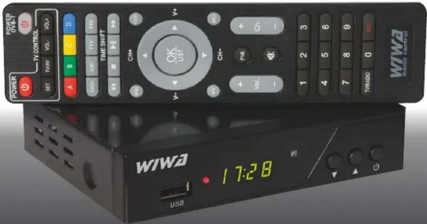 POWER DN8-T TV CONTROL SET TVW VOL- D B E FAV TIME SHIFT SST TIN PPI V+ V- OK LIST CH- + Ch. - + Vol. - 1 2 3 4 5 6 7 8 9 TIRRASO 0 NO- WIWA 17:28 USB