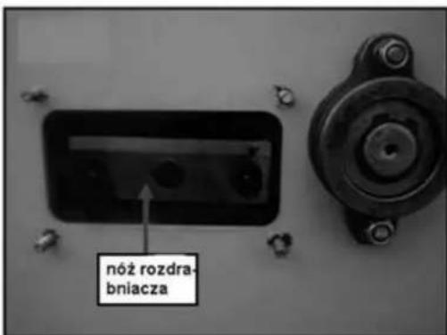 nóż rozdra- bniacza