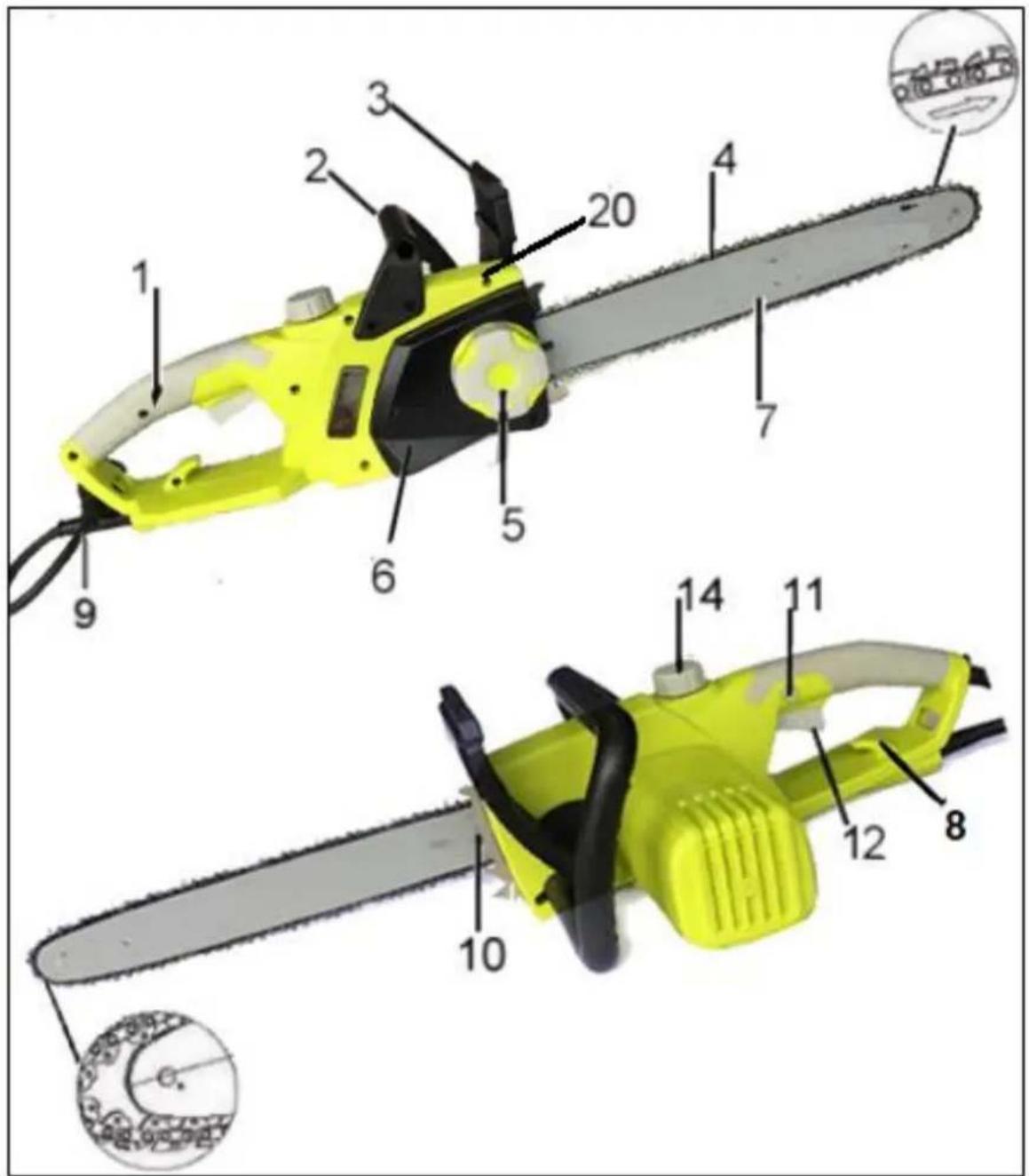 Faworyt GTP2500QTX - Elementy pilarki - 1