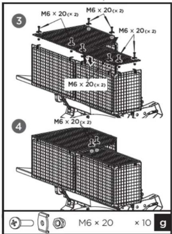 M6 × 20(× 2) M6 × 20(× 2) M6 × 20(× 2) M6 × 20(× 2) M6 × 20(× 2) M6 × 20 × 10 g
