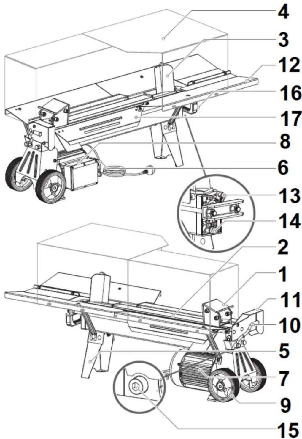 Faworyt TRH7T - Elementy rozłupywarki - 1