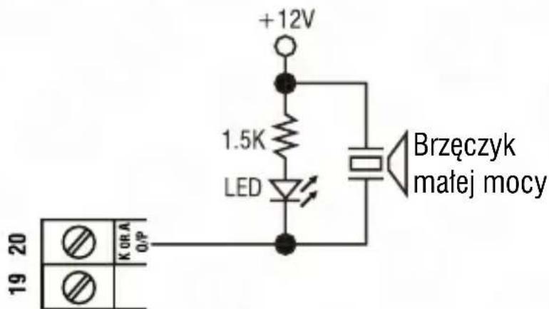 +12V 1.5K LED Brzęczyk matej mocy 19 20 KOR.A 0/P