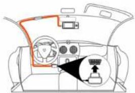 Vantrue T3 - Za pomocą kabla OBD (adaptera zasilania) - 2