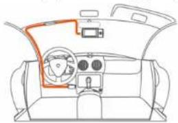 Vantrue T3 - Za pomocą kabla OBD (adaptera zasilania) - 1