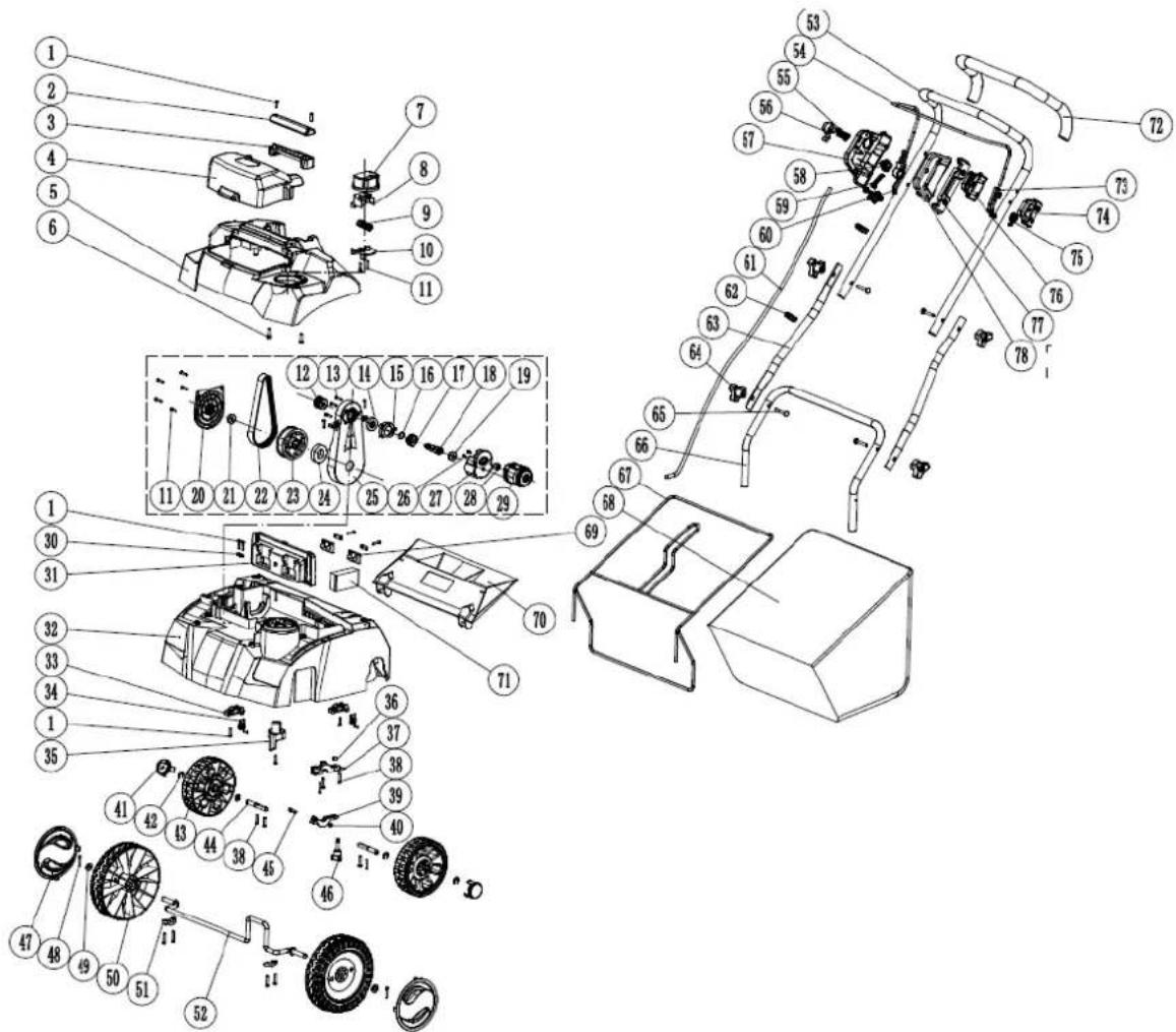 4Garden AW3622 - 13.Rysunek złożeniowy nr 1 - 1