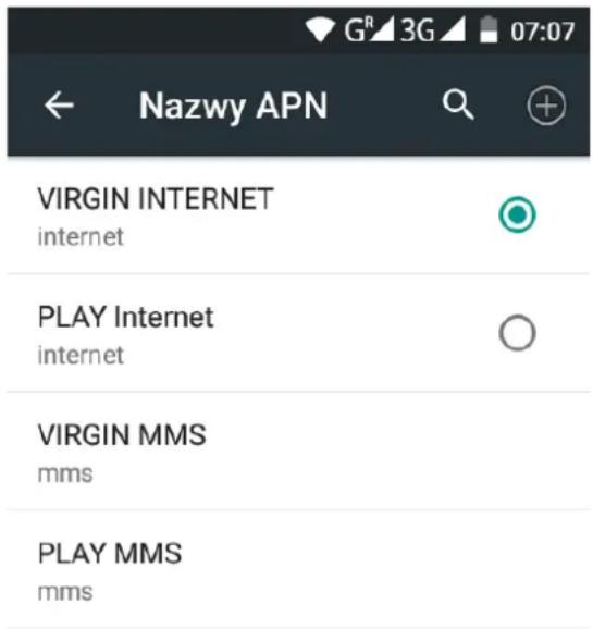 myPhone Prime Plus - Dodawanie punktów dostępowych APN - 1