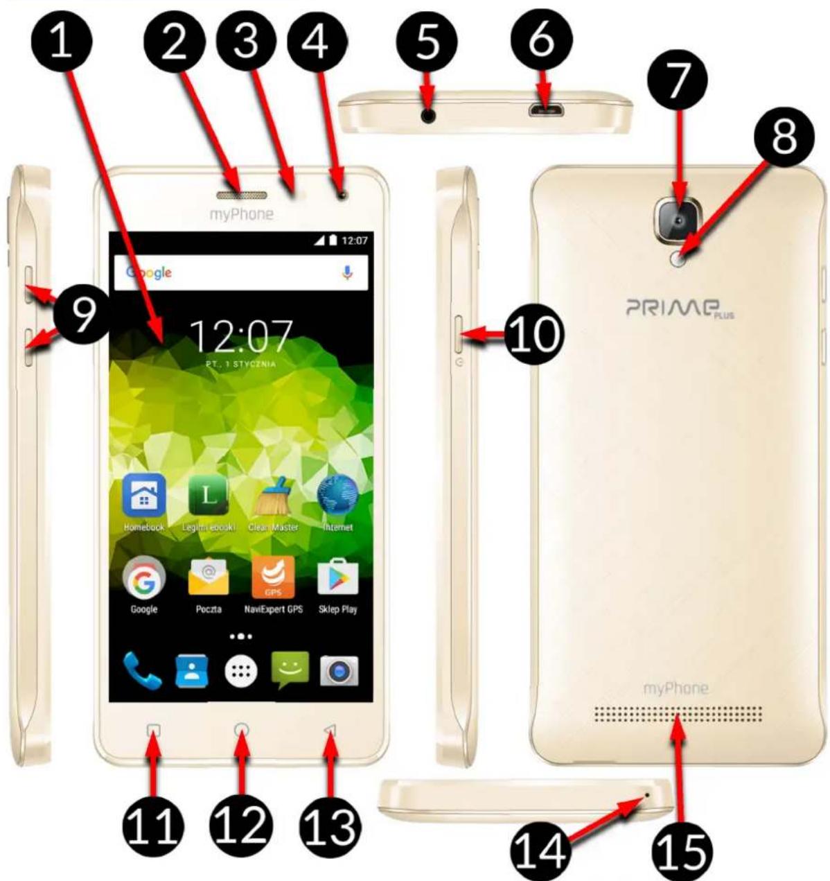 myPhone Prime Plus - Wygląd smartfona - 1