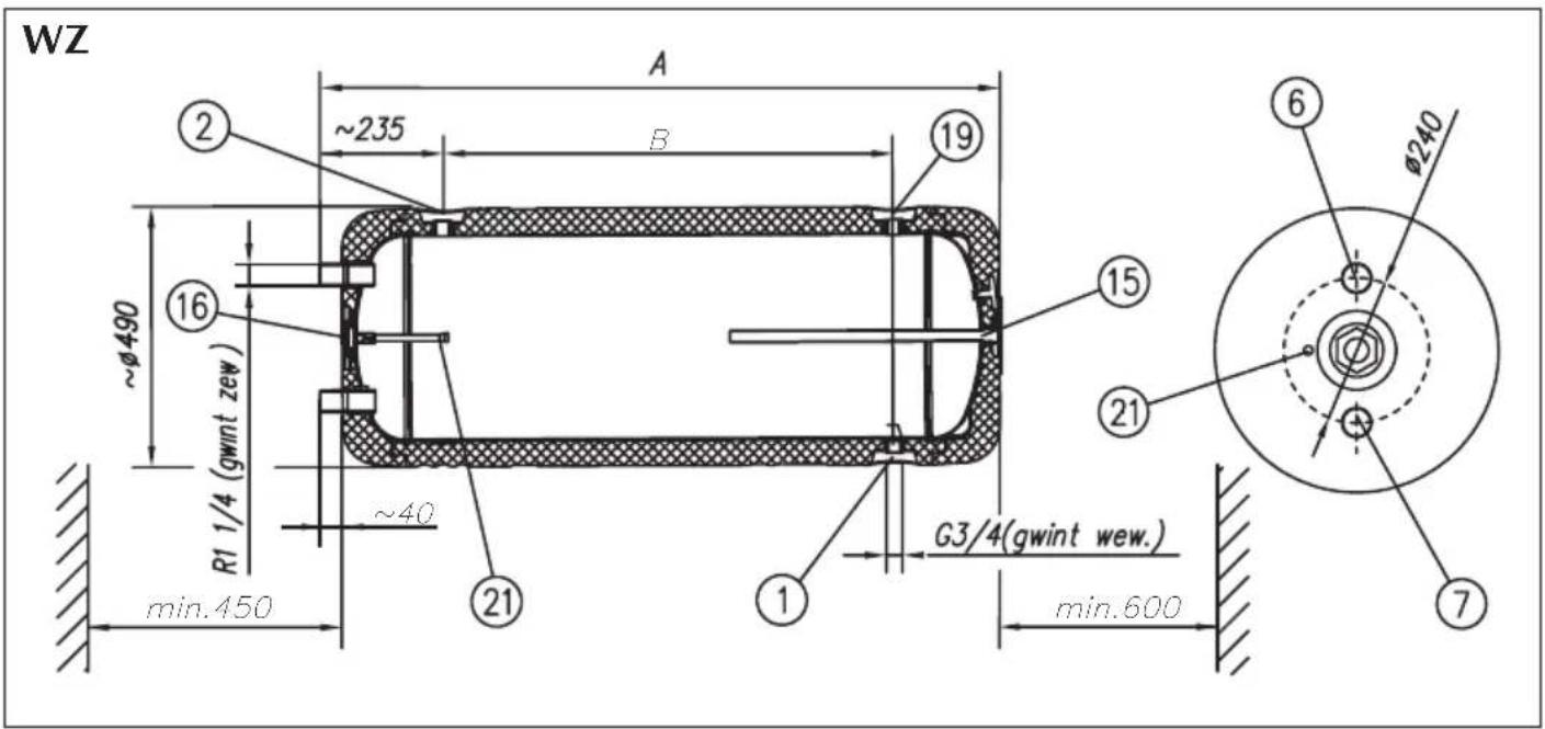 KOSPEL WW-120 - Schemat podłączenia - 1