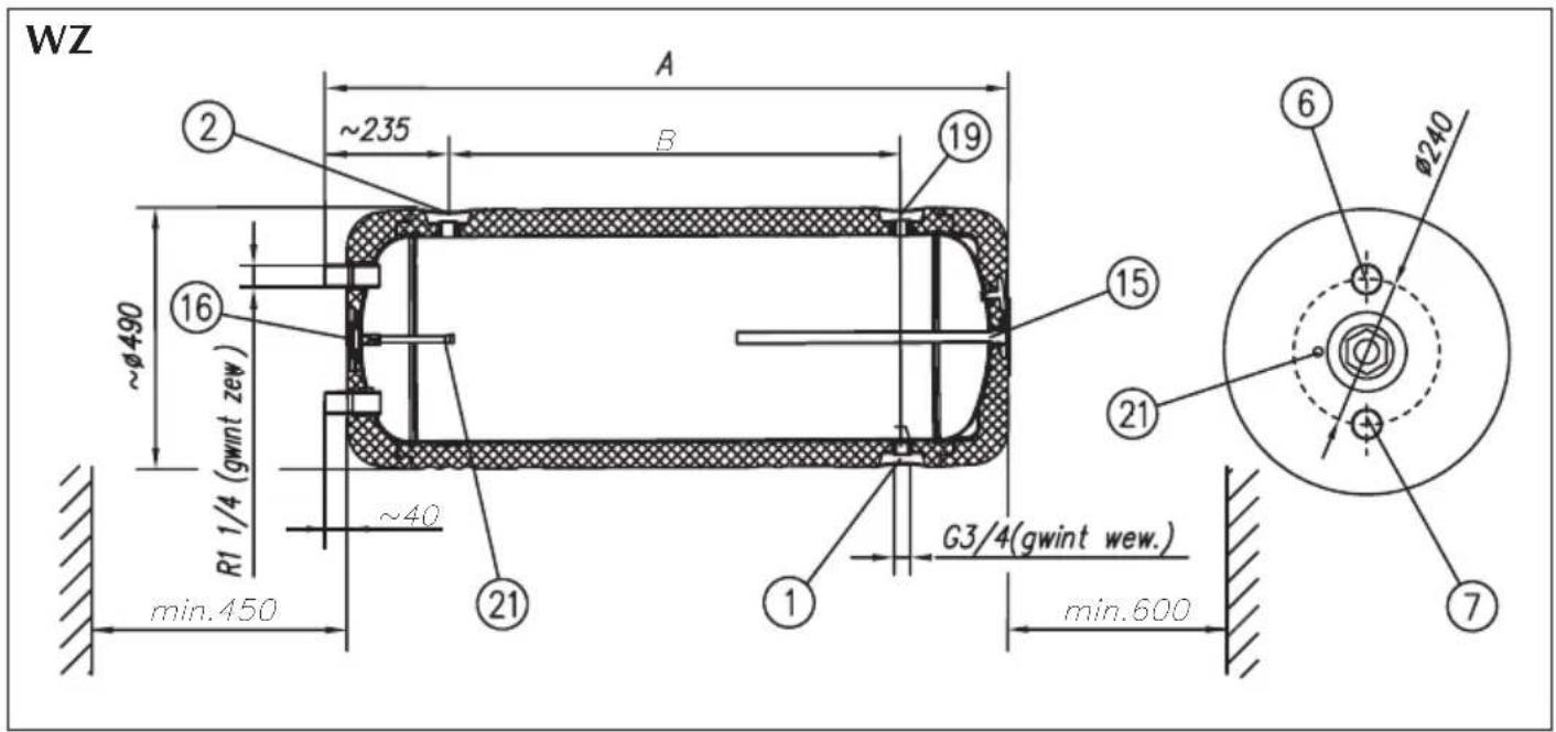 KOSPEL WP-140 - Schemat podłączenia - 1