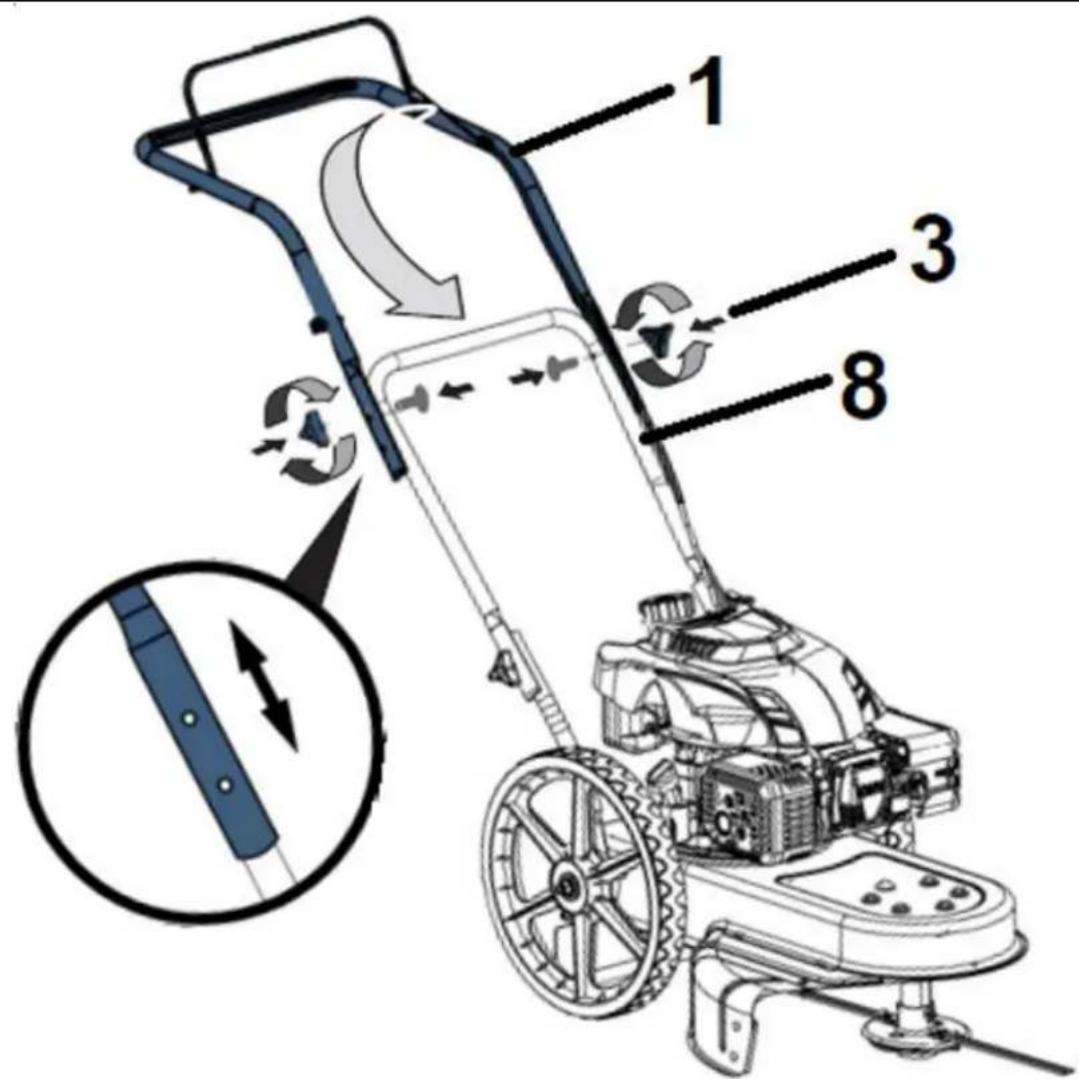 Faworyt DK560C - Montaż górnego uchwytu kosiarki - 1