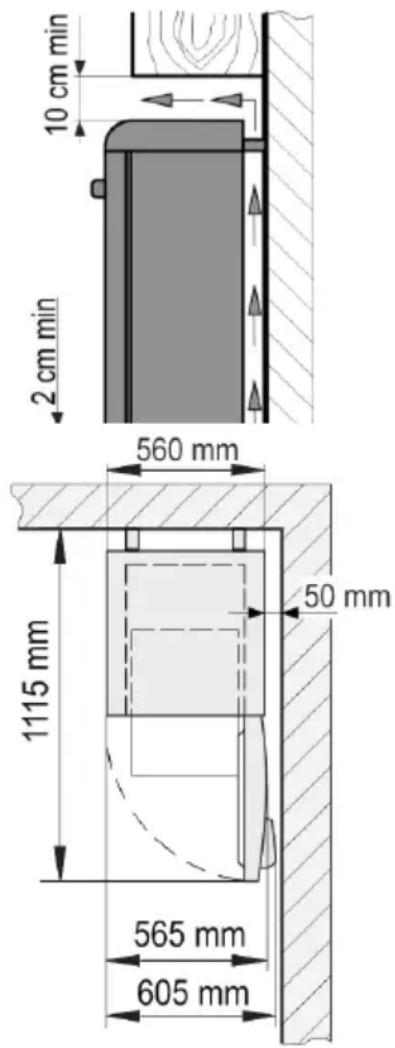 Snaigė FR27SM-PRR50F310ADS6XSN0X - External dimensions for installation ▶ - 1
